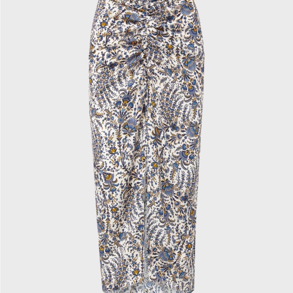 Veronica Beard Pixie Floral Ruched Midi Skirt - Size 00 - Picture 4 of 8